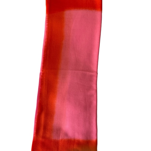 Pink with Orange Border Ombre 70*190 -Silk-Wool - Picture 4 of 4